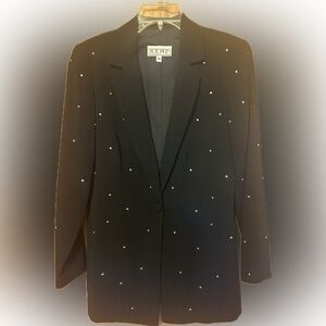 Black Blazer with Studded Details